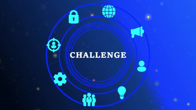 Abstract web technology circle concept icon background.businessman shows the word on the virtual display of the future.Technology, Internet and network concept