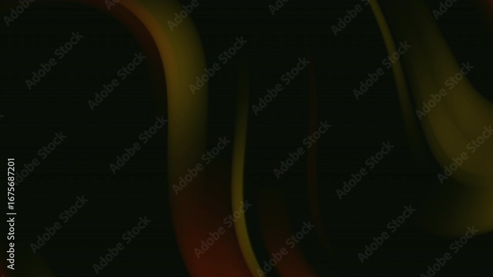 Poster dark background with swirling patterns in shades of gold, red, and brown. smooth, flowing lines crea