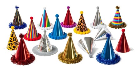 Colorful Party Hats Collection for Celebrations.