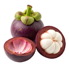 mangosteen isolated on white background