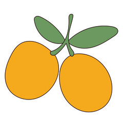 Fresh Plum Fruit Icon. Abstract Fresh Colorful Vibrant Berry Element Graphic Design. 