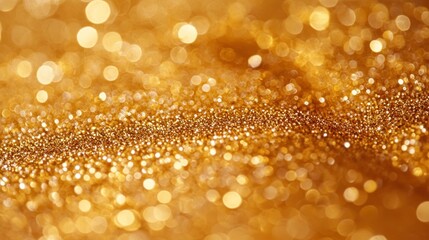 Captivating Golden Glitter Background with Sparkling Effects for Creative Projects and Advertising Use