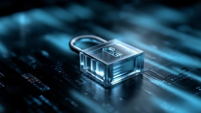 Digital Security Lock Protects Data Information