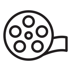 Cinema, tape, Negative, Photogram, Roll, Film Tape outline icons, minimalist vector illustration, simple concept, Isolated on white background