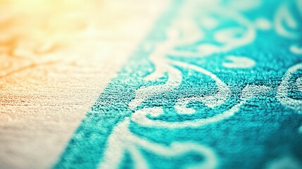 Close-up of a textured beach towel
