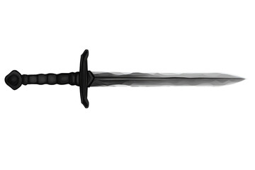 Broadsword displayed on a transparent background emphasizing the blade design and hilt structure in low resolution