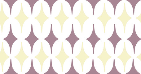 Yellow Transparent Vintage Diamond Pattern