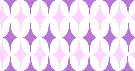 Pink Transparent Vintage Diamond Pattern