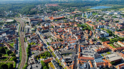 Aerial Panorama The Downtown The