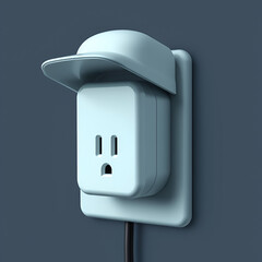 electric socket face with dunce cap