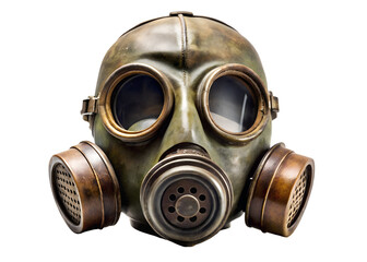 aged gas mask png image on transparent background