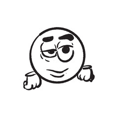 Illustration of an Emoji Graffiti Silly Face