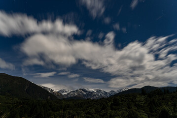 Kaikoura Ranges on full moon