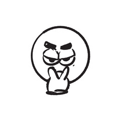 Illustration of an Emoji Graffiti Watching You
