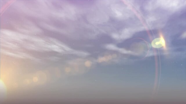 Animation of glitch effect over bright light spot and moon in the dark sky