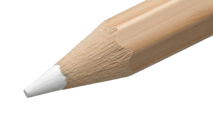Close Up White Pencil Wooden Craft Art Supply