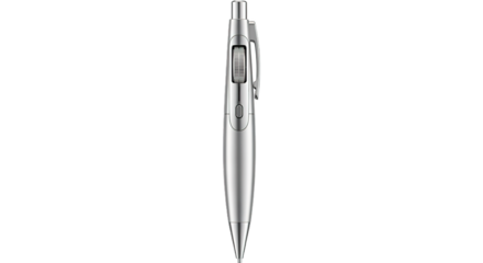 Sleek Silver Mechanical Pencil Close Up Studio Shot
