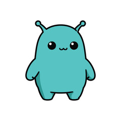 Cute alien character design perfect for children's book or logo use