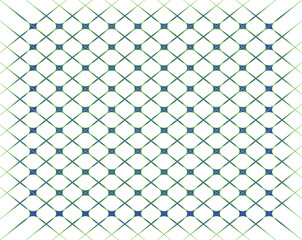 Fototapeta premium A seamless abstract vector illustration of a metallic chain-link fence grid with blue squares for a wallpaper design
