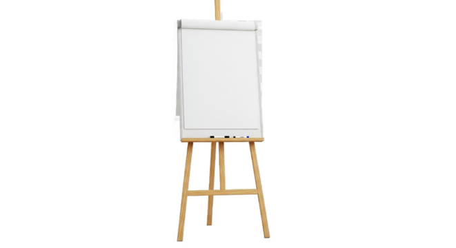 Blank Presentation Easel Wooden Tripod Stand White Paper