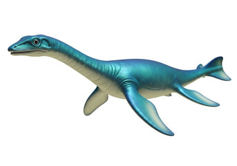 A magnificent, digitally rendered, prehistoric marine reptile, showcasing a striking teal color palette against a stark black backdrop.