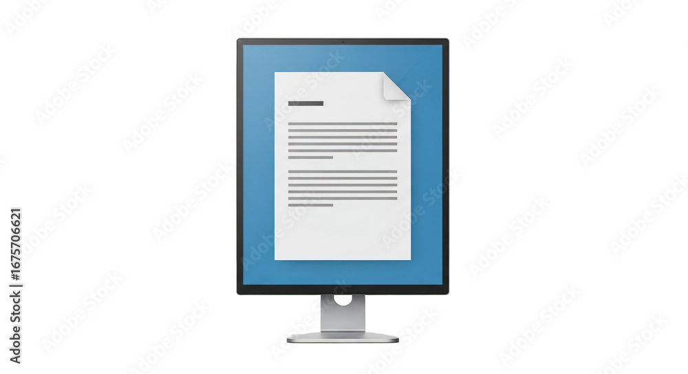 Fototapete digital document display computer screen view