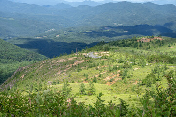 国道292号線の富士見駐車場展望台からの眺め