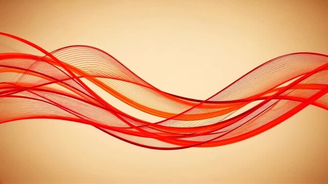Abstract red wave background design, modern flowing geometric lines