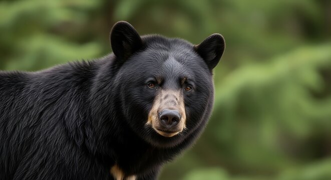 Black Bear in its Natural Habitat.