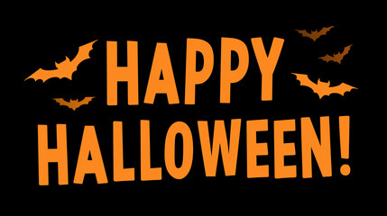 Happy Halloween Wishes: Spooky greetings for the season, showcasing playful bats against a dark canvas.