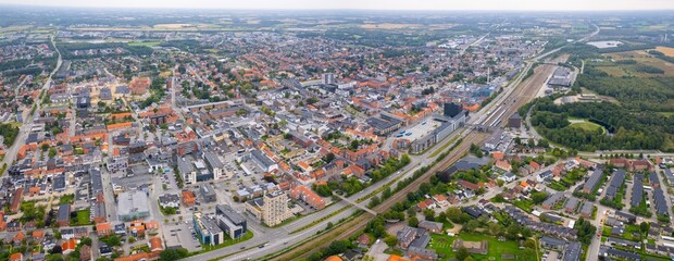 Aerial Panorama The Downtown The