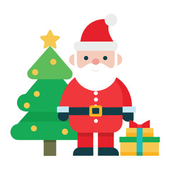 santa claus with gift