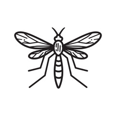 Mosquito illustration for science, medical, or insect control concepts