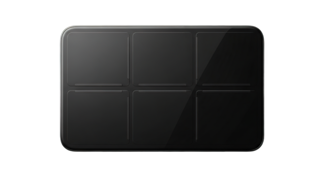 Black Rectangular Digital Scale Top Down View