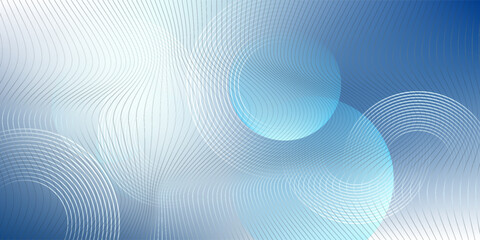 Gradient abstract background with circular line patterns. Vector illustration.