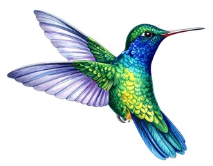Obraz premium Vibrant hummingbird in flight (2)
