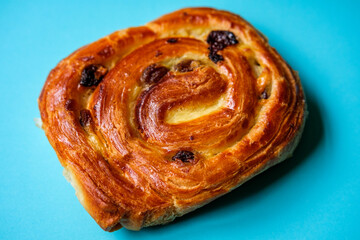 Freshly Baked Pain Aux Raisin Breakfast Pastry