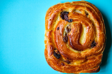 Freshly Baked Pain Aux Raisin Breakfast Pastry