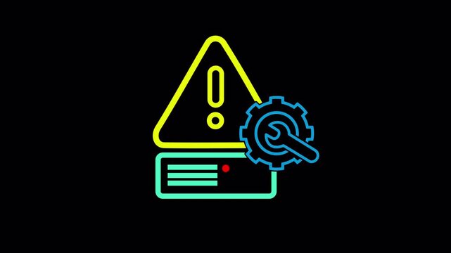 System Maintenance Mode &mdash; Status Banner, Seamless Loop, Alpha Channel