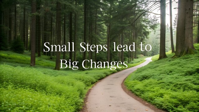 Inspirational Quote on a Winding Forest Path Background. - Powered by Adobe