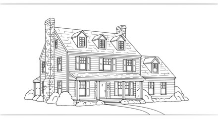 Fototapeta premium Old house with transparent background
