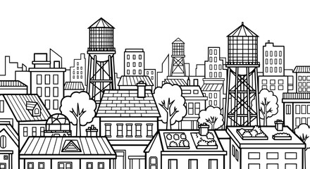 Obraz premium cityscape with transparent background