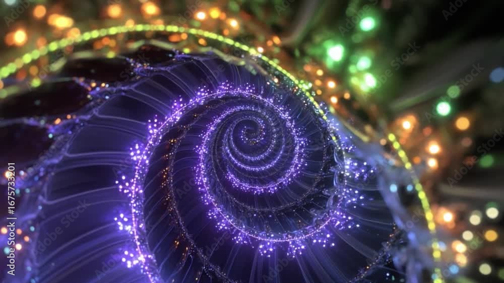 Poster spiraling quantum vortex: a mesmerizing, intricately detailed rendering of a spiraling quantum vorte