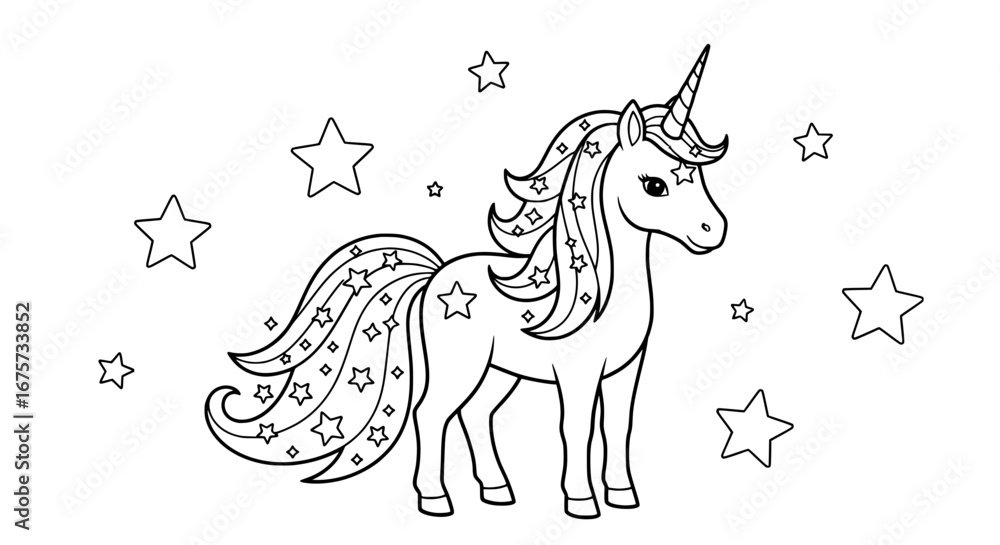 Poster unicorn with transparent background