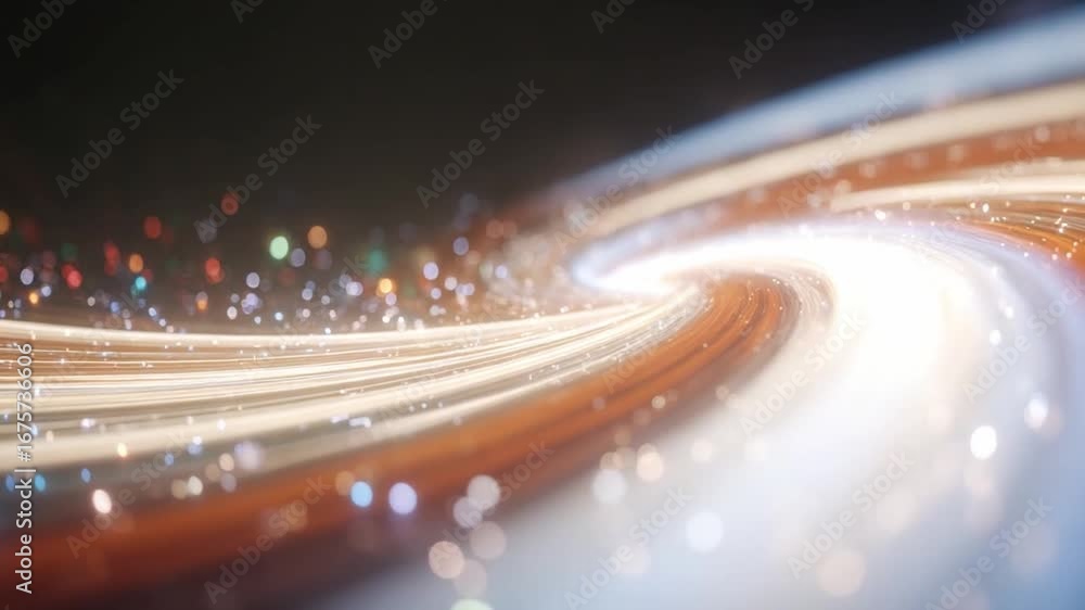 Poster celestial vortex: a mesmerizing abstract composition swirling with cosmic energy. bands of light, ac