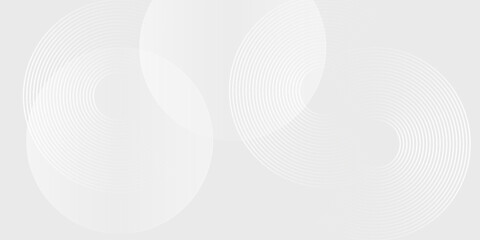 Abstract white glowing geometric lines on gray background. Modern shiny blue circle lines pattern. Futuristic technology concept. Suit for cover, poster, banner, brochure, header, website vector