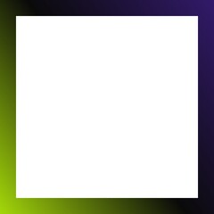 Obraz premium Vibrant gradient frame in green, and purple hues.