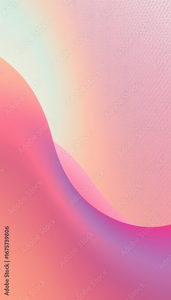 Poster soft abstract waves of color in gentle pastels with subtle texture and fluid movement for modern des