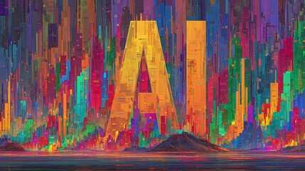 Dynamic ai art graphic design gigapixel standard digital creation in a vibrant environment