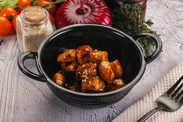 Chicken fillet with soya teriyaki sauce
